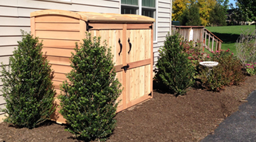 Cedar Outdoor Garbage Can Storage Bins and Enclosures
