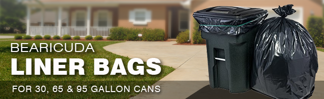 65 Gallon Trash Bags, (50 Case W/Ties) Large Black Heavy Duty Can Liners  Garden