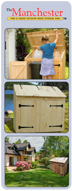 Cedar Outdoor Garbage Can Storage Bins and Enclosures
