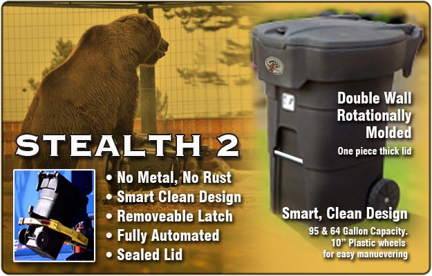 95 Gallon Fully Automated Bear Resistant Roll-Out Cart :: Rehrig