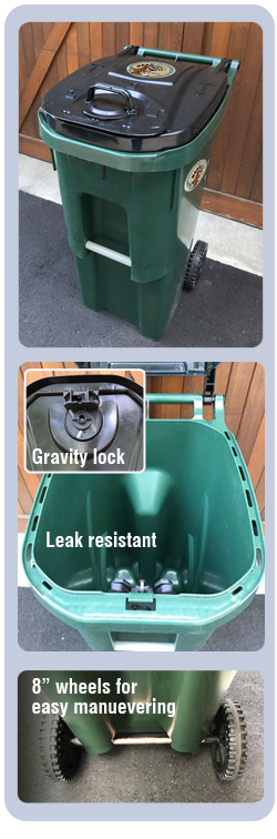 Trash Can Enclosure (Cart Garage) For Wheeled Trash Cans or Recycle Bins 